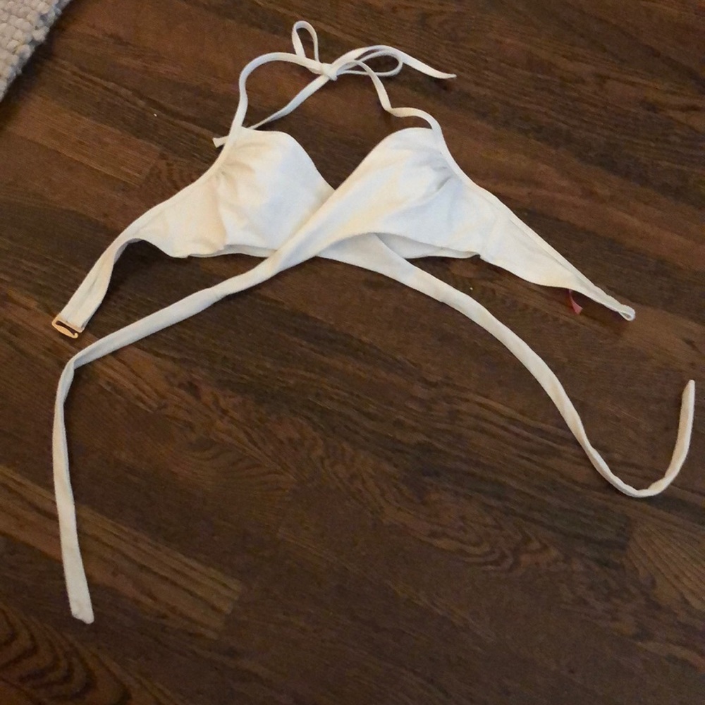 Victoria Secret white cross over bikini top